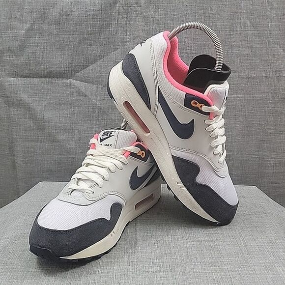Nike Air Max 1 Sneakers Shoes Women’s Size 9  Gray / Blue Athletic Walking - Picture 1 of 12